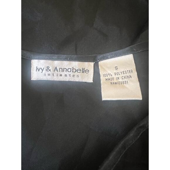 Ivy & Annabelle Intimates Maxi Black Slip Dress With Embroidery Size S - Picture 3 of 4